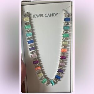 Allegro. Ultra Rainbow Hot Jewel Candy Necklace NEW